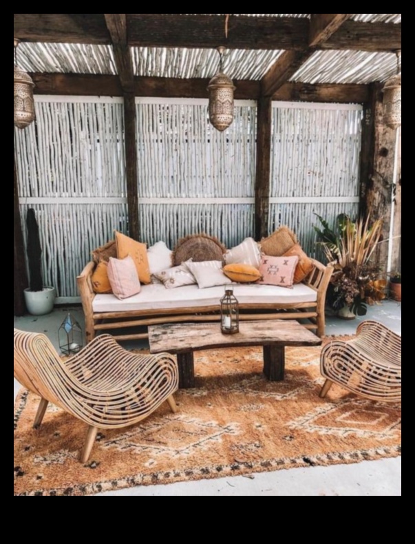 Cum să creezi o zonă de luat masa în aer liber elegantă, dar funcțională, cu idei de decor boho?